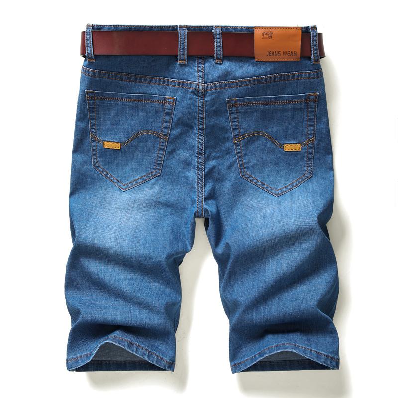 Men's Stretch Denim Shorts Summer New Tide Hundred Loose Straight Five Trousers Casual Trousers