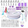 137Pcs Professional Cake Decorating Tools Kit Multi-functional Creative Pastry Turntable Kit Easy To Clean Rust-proof