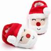 Christmas Baby Winter Shoes Newborn Plush Warm Snow Boots Christmas Santa Soft Soled Toddler Shoes13cm