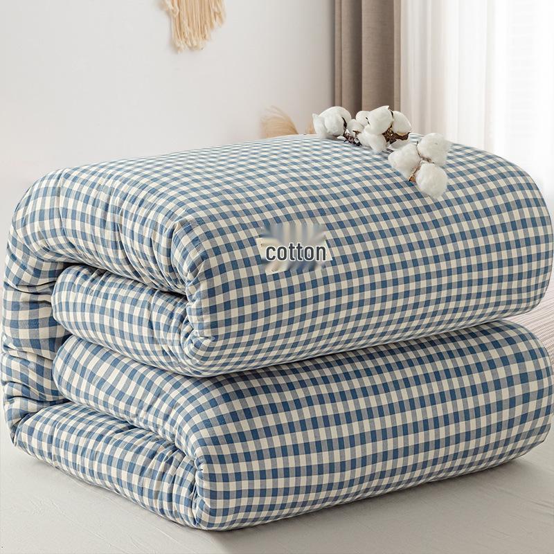 Kołdra z bawełny Xinjiang - Gruba, zdejmowana i zmywalna do akademików i łóżek pojedynczych, idealna na zimę, wiosnę i jesień.