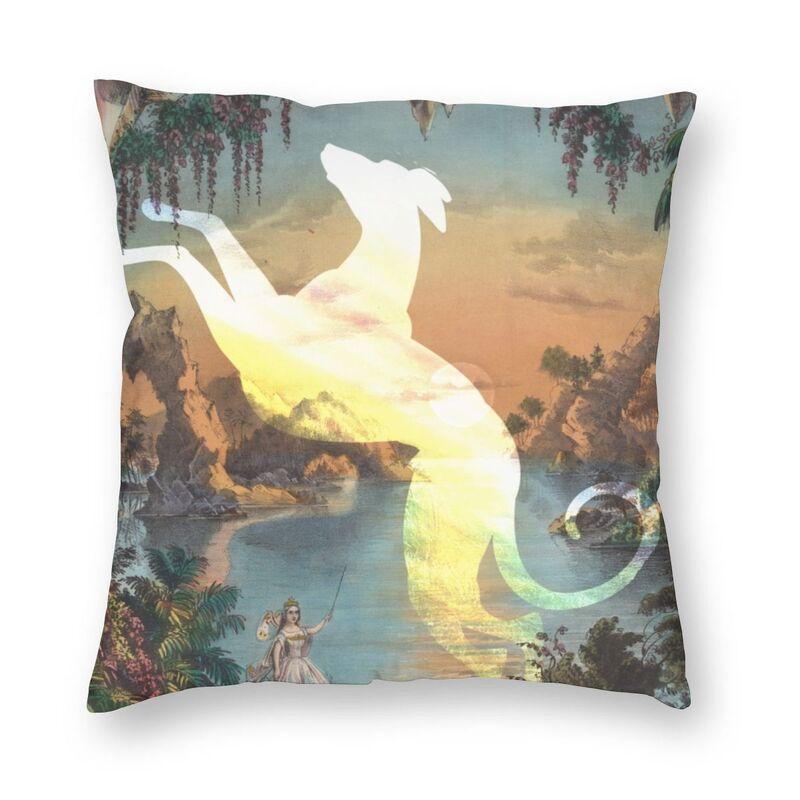 Windhund Kunst Silhouette Kissenbezug Sofa Heimdeko Whippet Quadratischer Kissenbezug