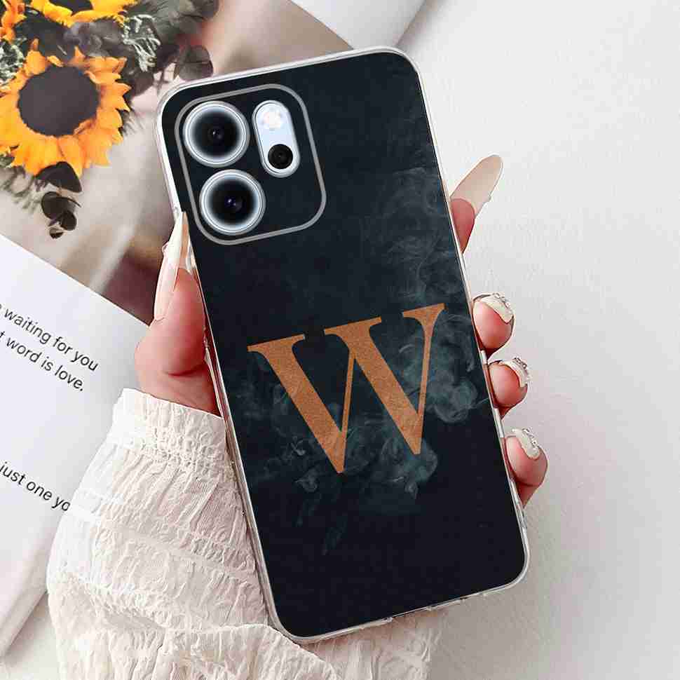 For Oppo Reno14 F 5G 6.57" Case Popular Design Letters A-Z Crown TPU Soft Silicone Cover For Oppo Reno 14F CPH2743 Phone Casing