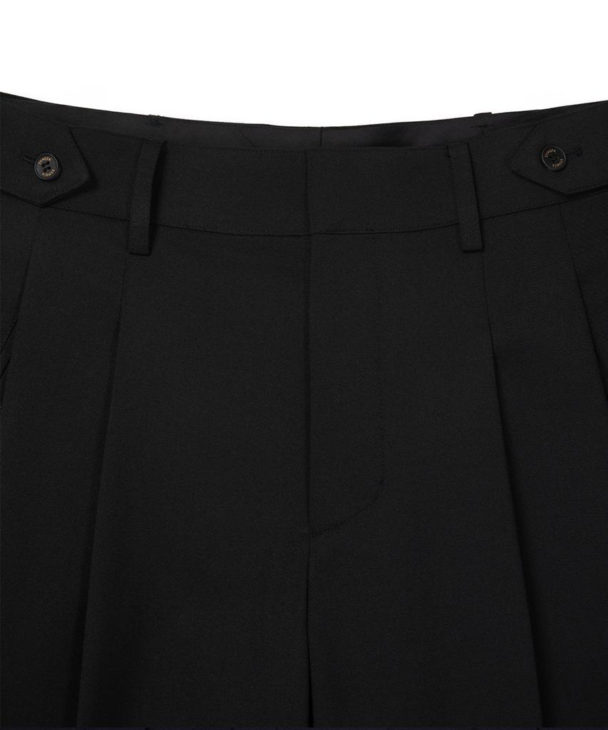 Sinkia Heritage Adjustable Double-Pleat Trousers Black