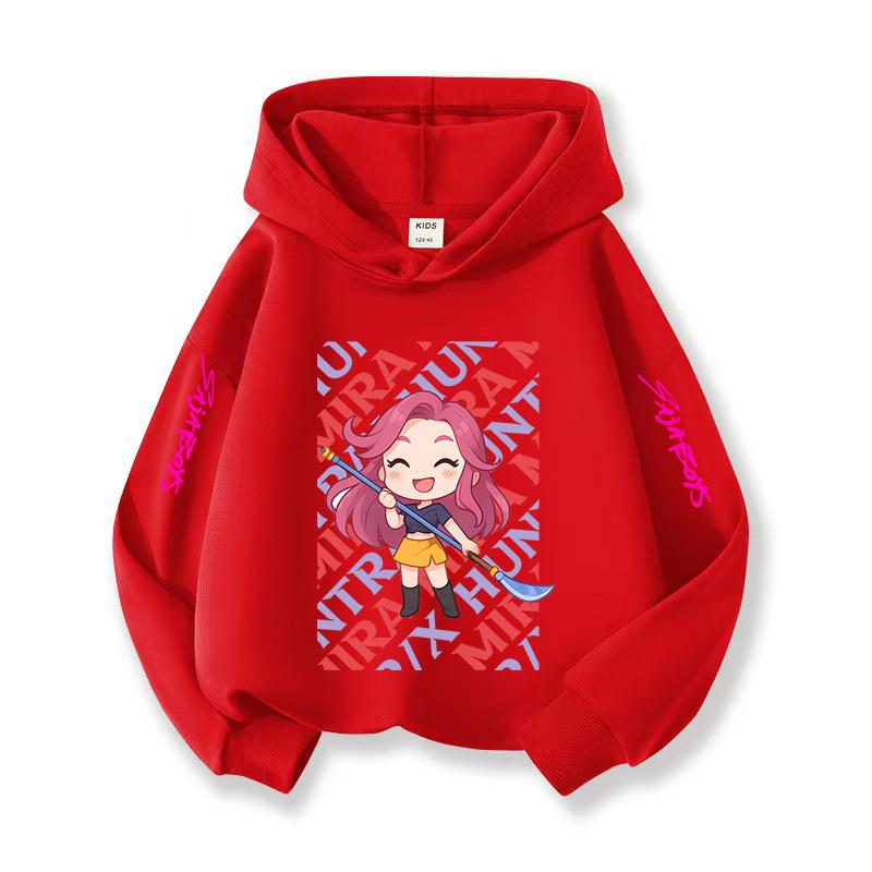 Kpop Halloween Kids Hooded Sweatshirt Christmas Casual Wear Korean Style Cozy Top For Children Girls Boys Holiday Gift