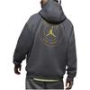 Jordan X PSG Paris Saint-Germain Co-Branded Stripe Pattern Gold Print Hoodie with Drawstring Men Hoodie Light-Graphite-Grey DV0612-014