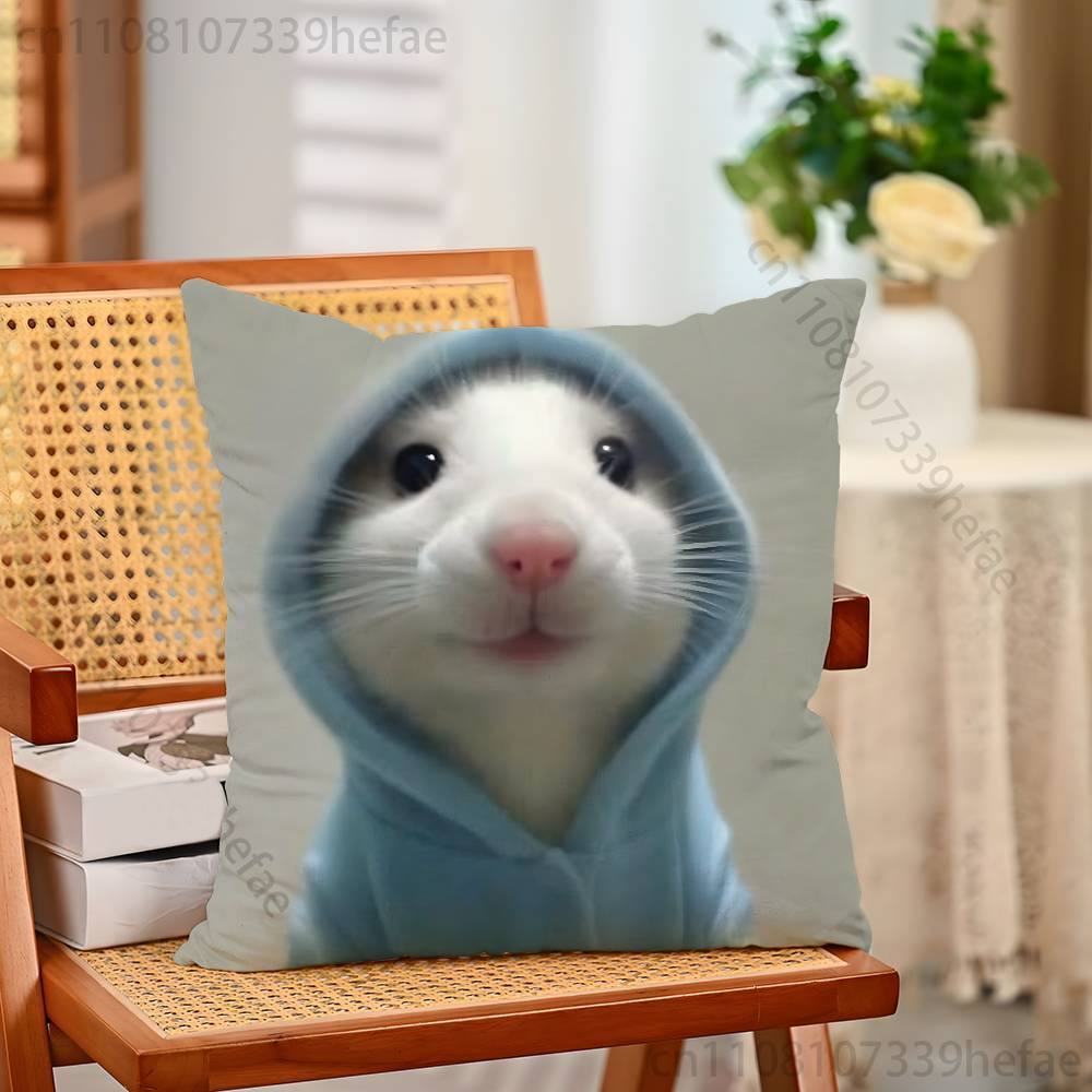 Cute Animal Hamster Throw Pillow Case For Decoration 30cm 50cm 55cm Square Home Pillowcase Case
