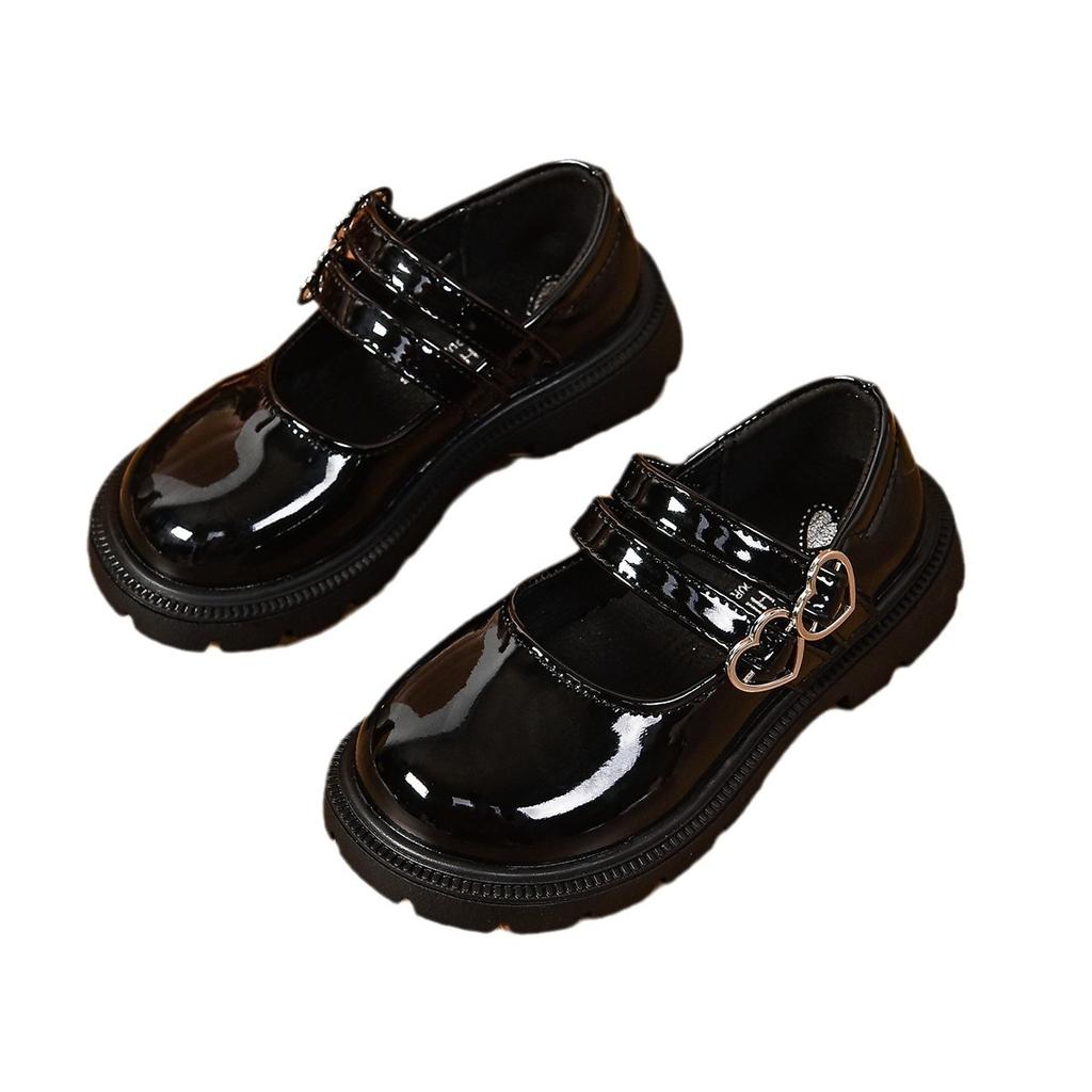 Mädchen Lederschuhe 2025 Frühling und Herbst Mode Kinder Auftrittsschuhe Schwarz Tanzschuhe Mittlere und ältere Kinder Mary Jane Prinzessin Schu