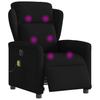 Foldable Massage Armchair, Electric, Black, Fabric