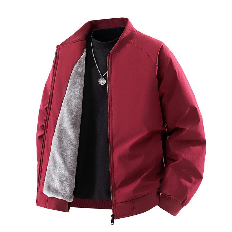 Fleece Jacket Men's, Fleece Thickened Baseball Jacket Jacket