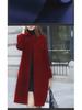 Women's 2025 Autumn/Winter Hepburn Style Mid-Length Slim Wool Coat - Plus Size Available