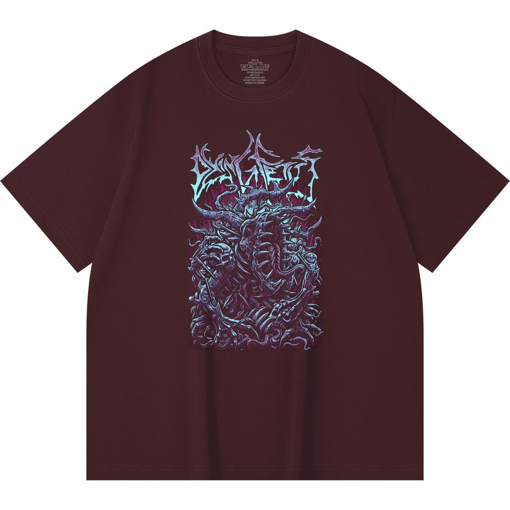 230 Gsm 100% Cotton Heavy Metal T-Shirt Rock Band Popular Music Print Unisex Heavy Cotton T Shirt