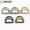 Meetee 5/10/20Pcs 19mm Metal D Ring Buckles Bag Side Clip for Strap Chain Connector Clasp Leather Crafts Hardware Accessories