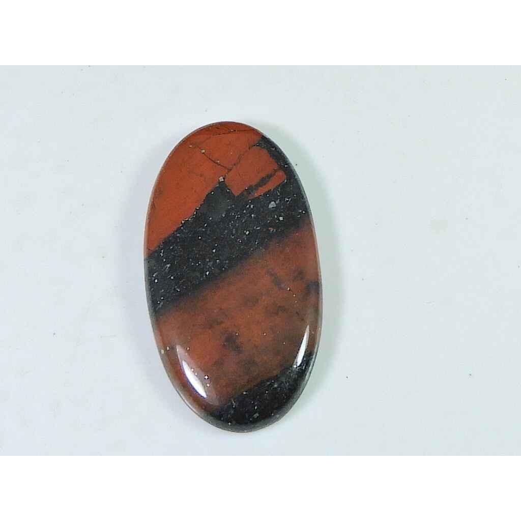 20X37X04MM Natural Red Bloodstone Oval Cabochon Loose Gemstone 34Cts. SK-4555