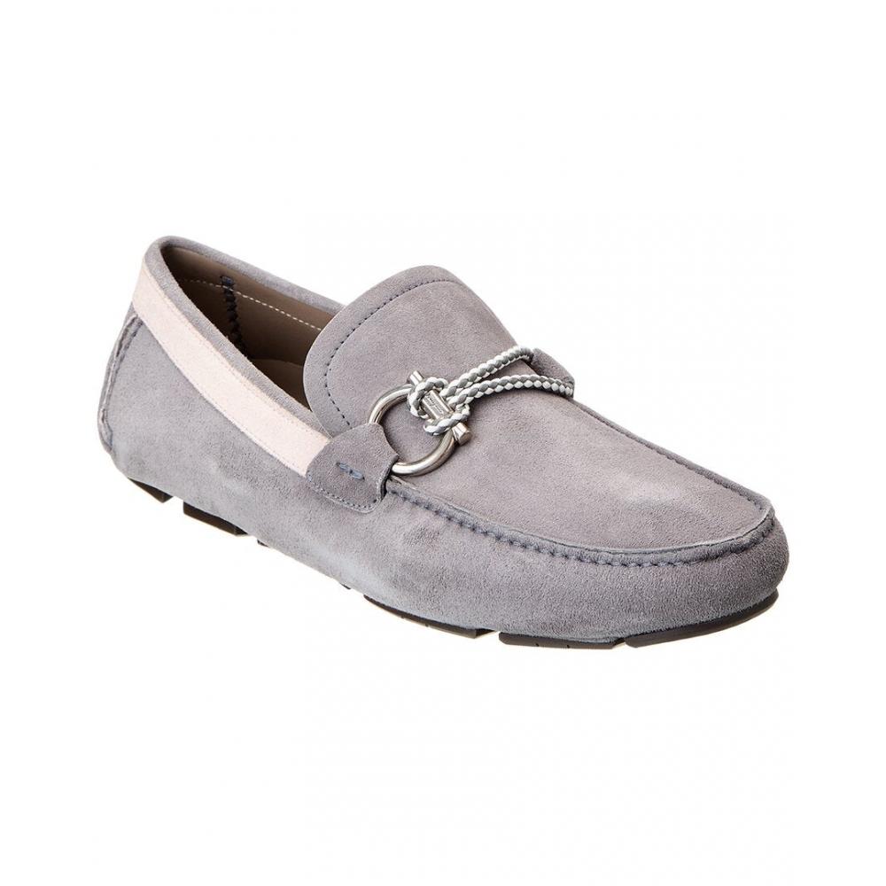 

Salvatore Ferragamo Ferragamo Front Gancini Suede Driver Multi US 6/Extra Wide
