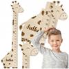 Wooden Height Measuring Tape with Name for Wall To Measure Height Giraffe