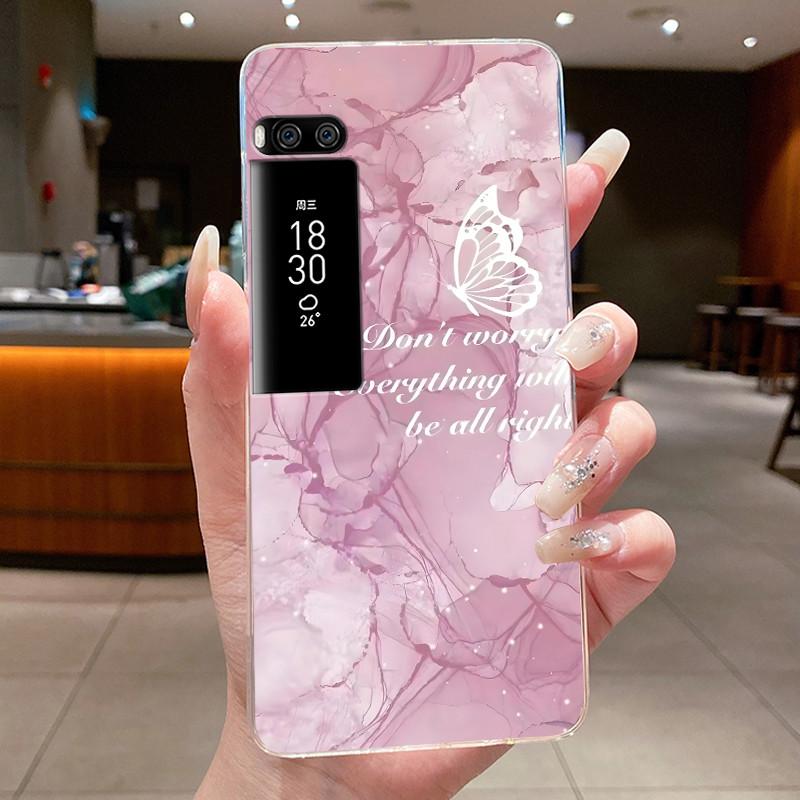 Phone Case For Meizu Pro 7 Case For Meizu Pro 7 Plus Capa Coque Flower Butterfly Thin Covers Transparent Soft Silicone TPU Cover