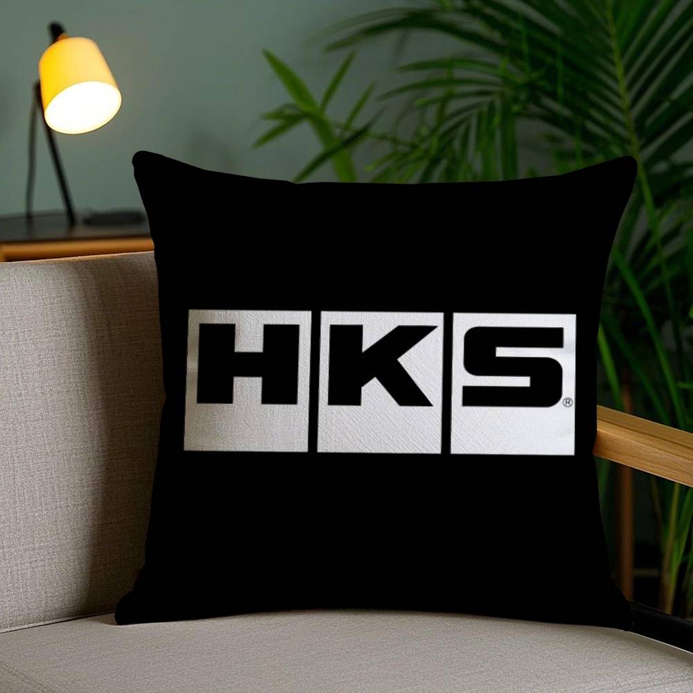 Retro Pattern H-Hks Pillow Case Office Sofa Dorm Chair Back Short Plush Double-sided Printing Home  Cushion Cover