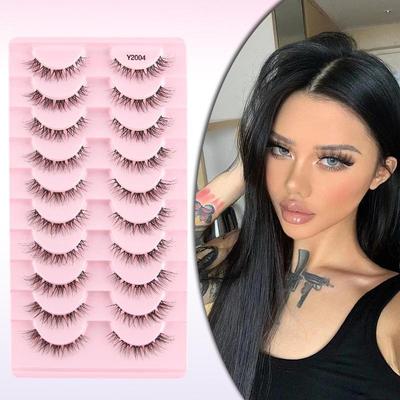 Natürliche 3D-Curling-Falsche Wimpern - 10 Paar für das tägliche Make-up
