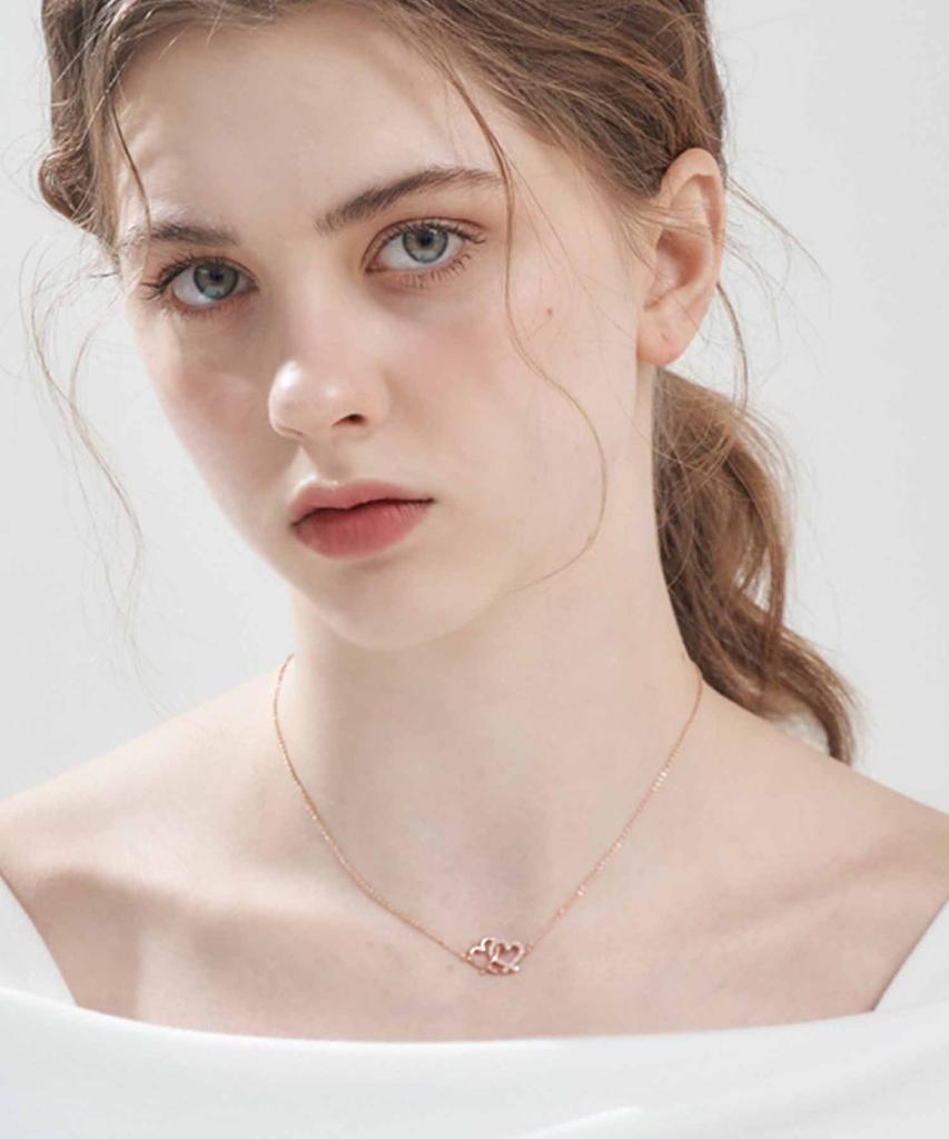 Cranne Twin Heart Necklace C24Nb121