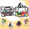 Transparent PVC Storage Bags Reusable Large Toy Building Blocks Travel Cosmetics Craft Supply Handbag Container with Zipper