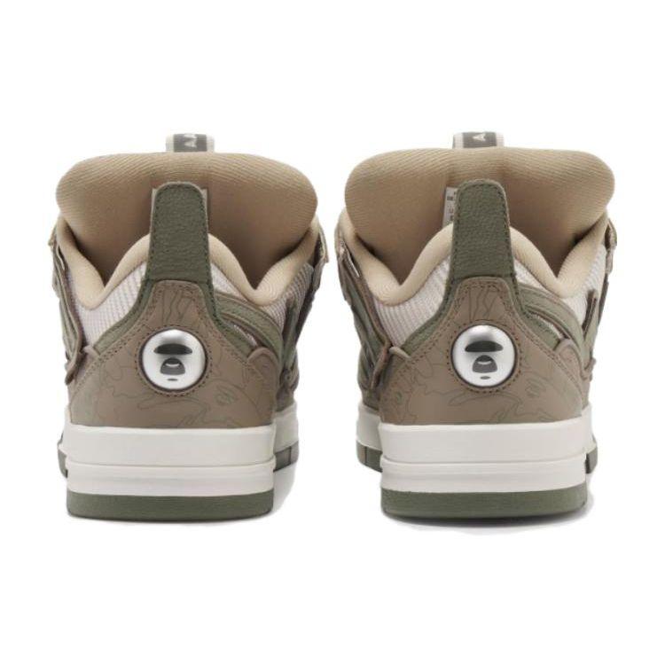 Aape X Li Ning Comfortable Versatile Non-Slip Durable Low-Top Skate Shoes Men Sneakers Green Brown AECS087-7