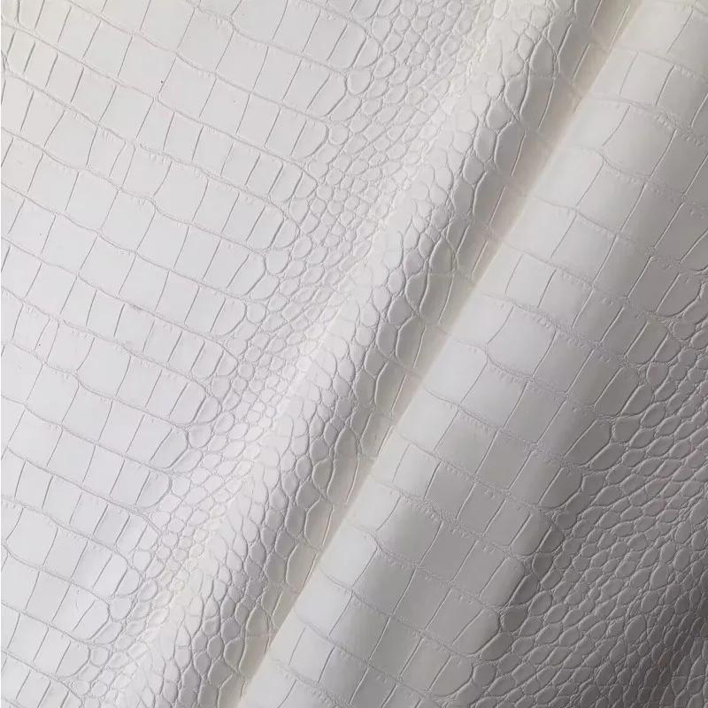 

50 X 138 см, глянцева рельєфна текстура крокодила, штучна шкіра в рулоні, синтетична шкіряна тканина для рукоділля для оббивки DIY. 50x138cm