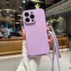 Crossbody Lanyard Candy Color Phone Case For Iphone 17 Air 16 16E 15 14 13 12 11 Pro Max Plus Silicone Soft TPU Back Cover