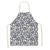 1 Pcs 55x68cm Cotton and Linen Apron Blue Porcelain Cooking Sleeveless Bib Anti-greasy Kitchen Mandala Supplies Chef Aprons