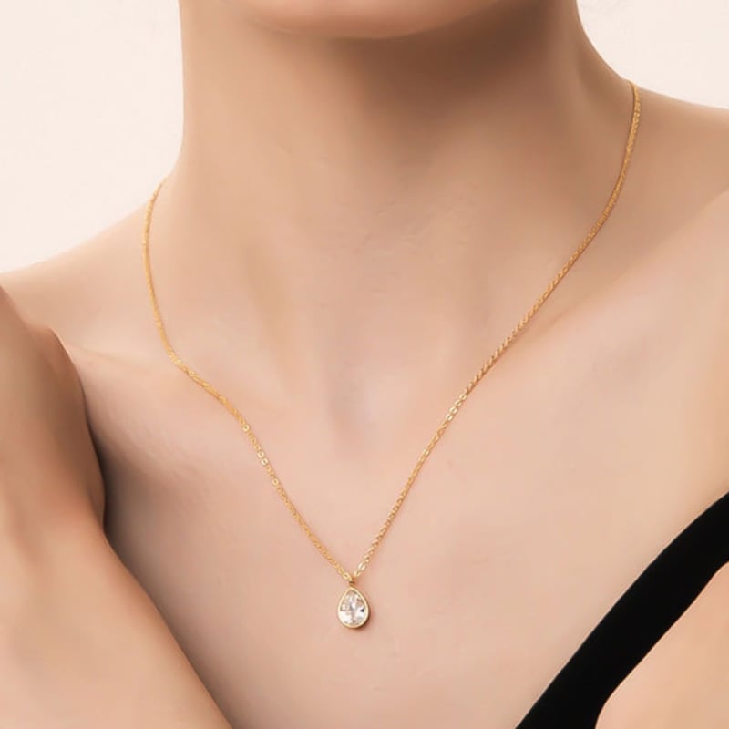 

WESTISLAND Crystal Pearl Necklace 14K_WI8182211 single type