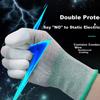 Anti-Static Gloves, Carbon Fiber Nylon, PU Coated Fingers And Palm, Breathable Wear-Resistant Non-Slip Touchscreen Compatible, Size M, 10 Pairs
