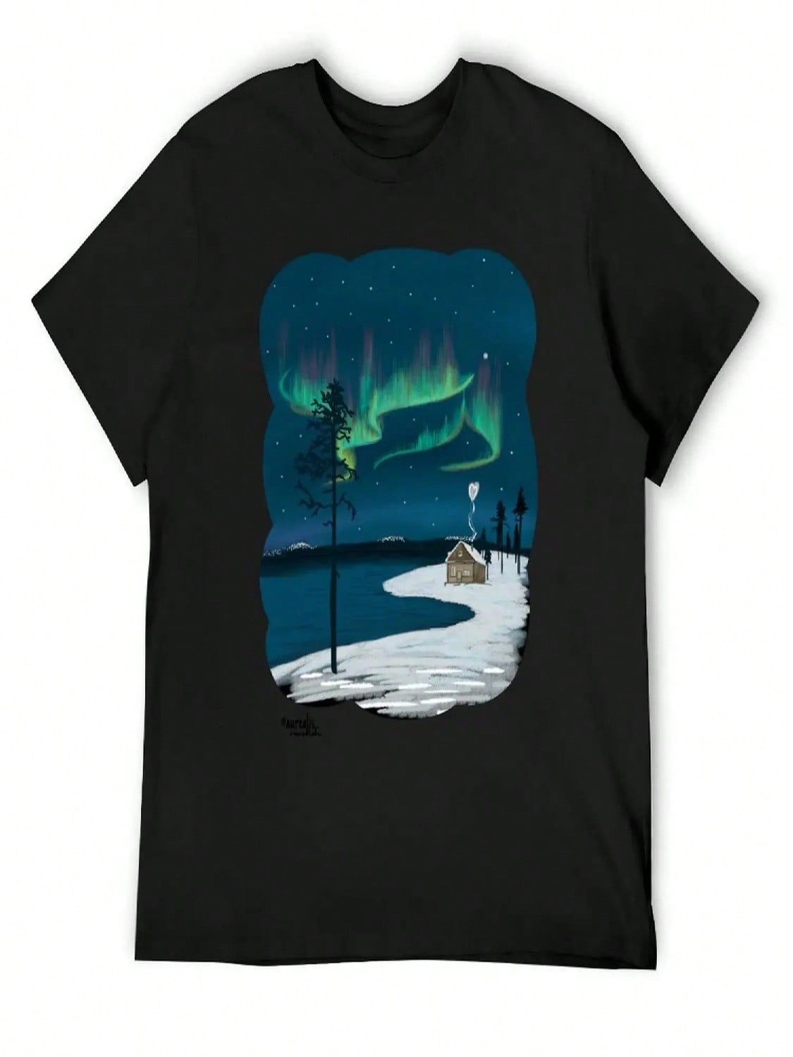 RBcozyHolidays - Love Is In The Air Under The Northern Lights T-Shirt Clothes Anime Stuff Clothes For Men S разноцветный