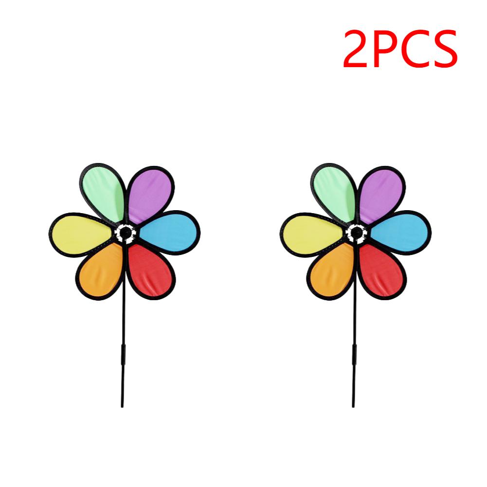 1-3PCS Garden Wind Spinner Portable Decoration Windmill Spinners Cloth Flower Spinners Outdoor Kids Toy for Garden Lawn Yard