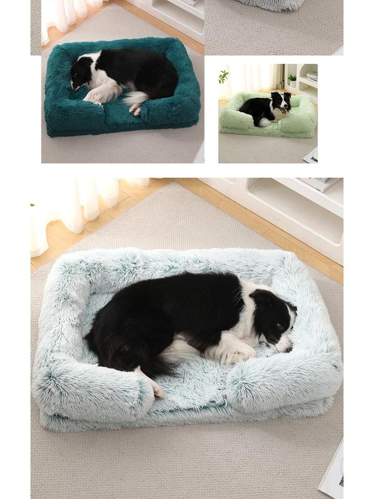 Plush Round Pet Bed for Dogs & Cats - Winter Dog Mat