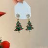 Grüne Tannenbaum Zirkon Kristall Stern Ohrstecker Ohrhänger Für Damen Weihnachtsfeier Schmuck Party Geschenk