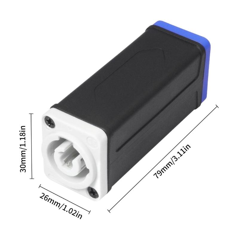 Plastic Power Extension Adapter Female To Female Blue To White Safe For Beam Lights Preventing Short Circuits In Home Offices