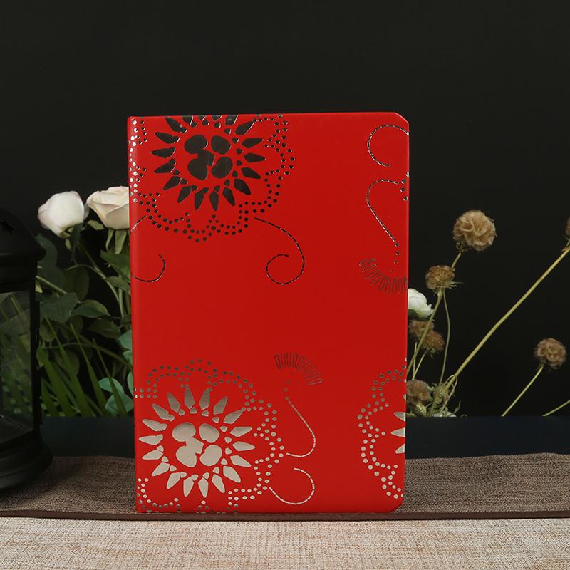 Красный ретро-дневник с внутренними страницами - Блокнот для студентов и свадебных записей