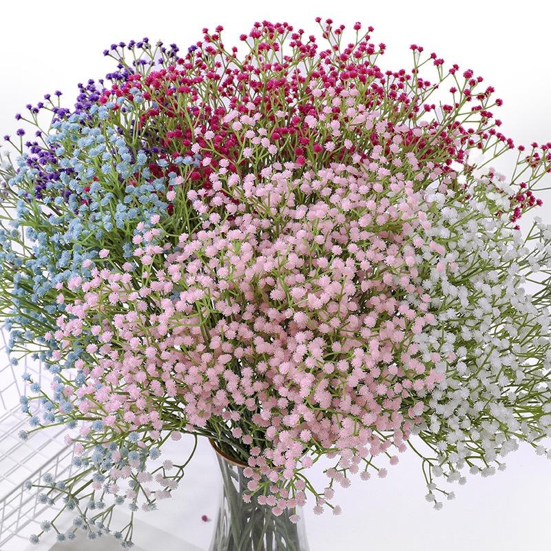1Pcs Babys Breath Artificial Flowers Bouquet Gypsophila Fake Flowers for Home Decor Table DIY Vase Ornament Wedding Decorations