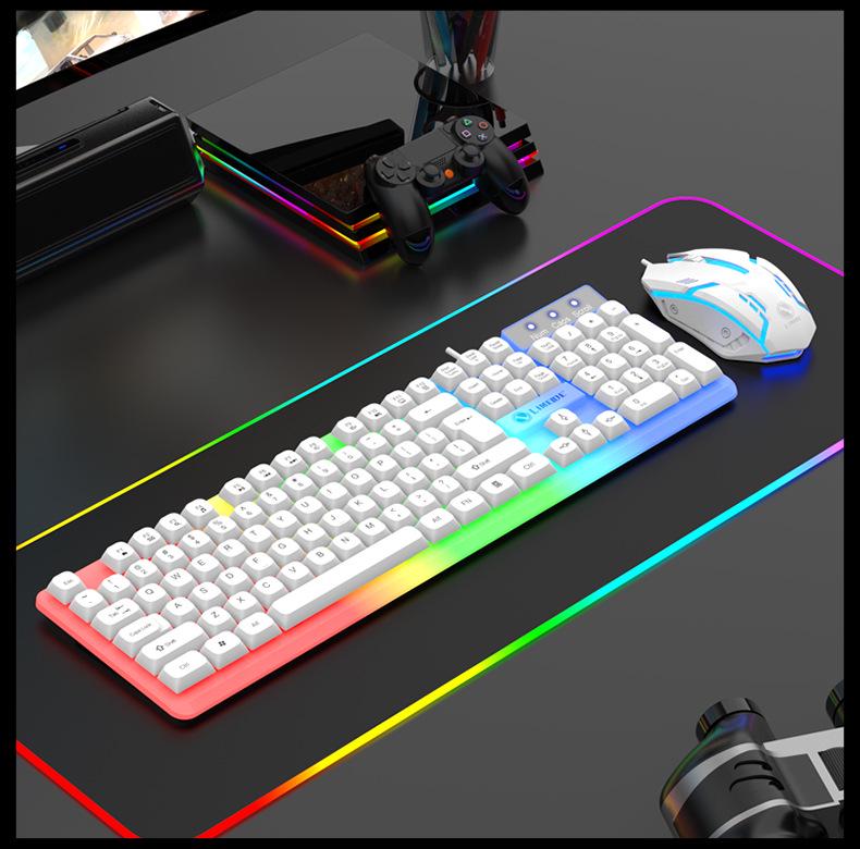 Russian Arabic Wired Luminous Gaming Keyboard & Mouse Set