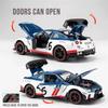 1/24 Scale Nissan GTR Diecast Car Model Toy, Pull Back Toy Vehicle with Sound and Light for Kids Toddler Boys Girls Gift Collection