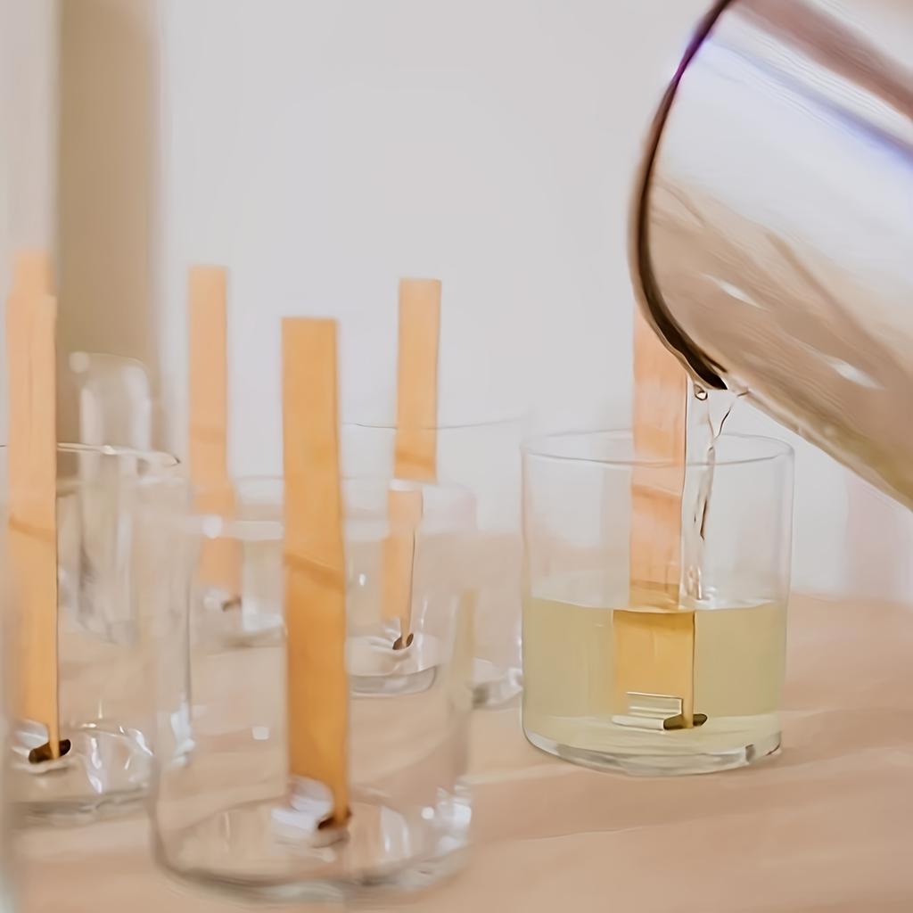 20pcs/40pcs/60pcs- Wooden Candle Wicks,Natural Candle Cores Cross,Soy Wax Wooden Candle Wick Core,with Metal Base For Candle