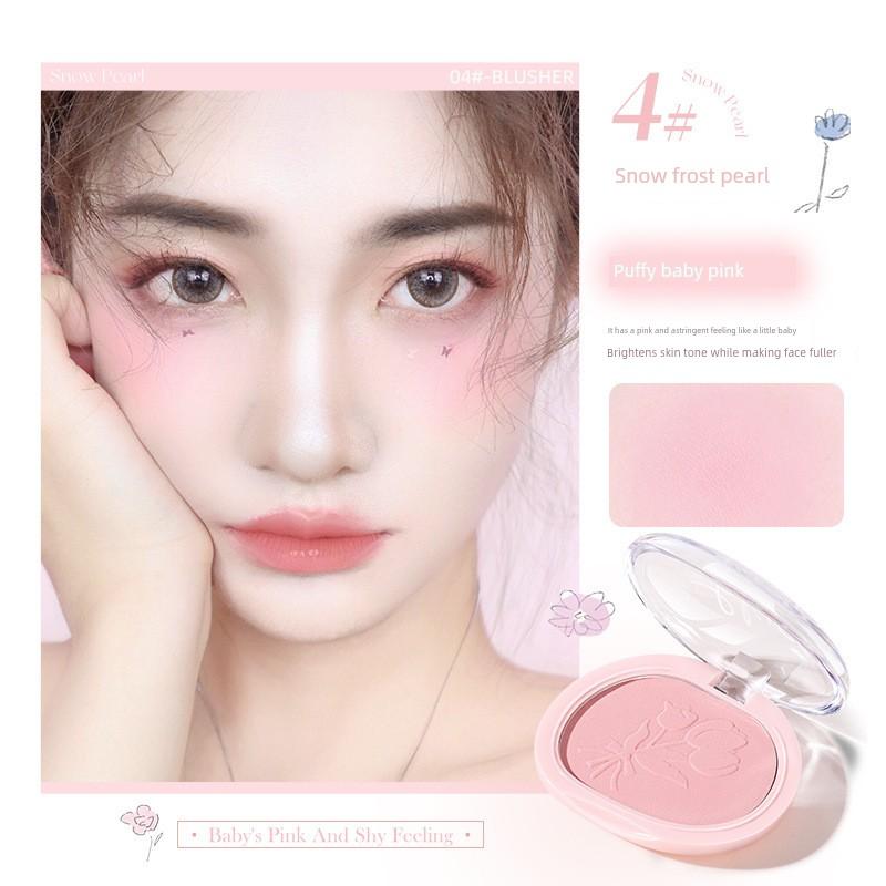 Novo Single-Color Blush 2025 New Popular Low-Saturation Color Palette Korean Style Sun-Kissed Glow for Women Brightening and Contouring Palette