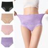 High Waist Women's Panties Lace Women's Large Size Panties Solid Color High-waisted Triangle Pants Underwear Briefs