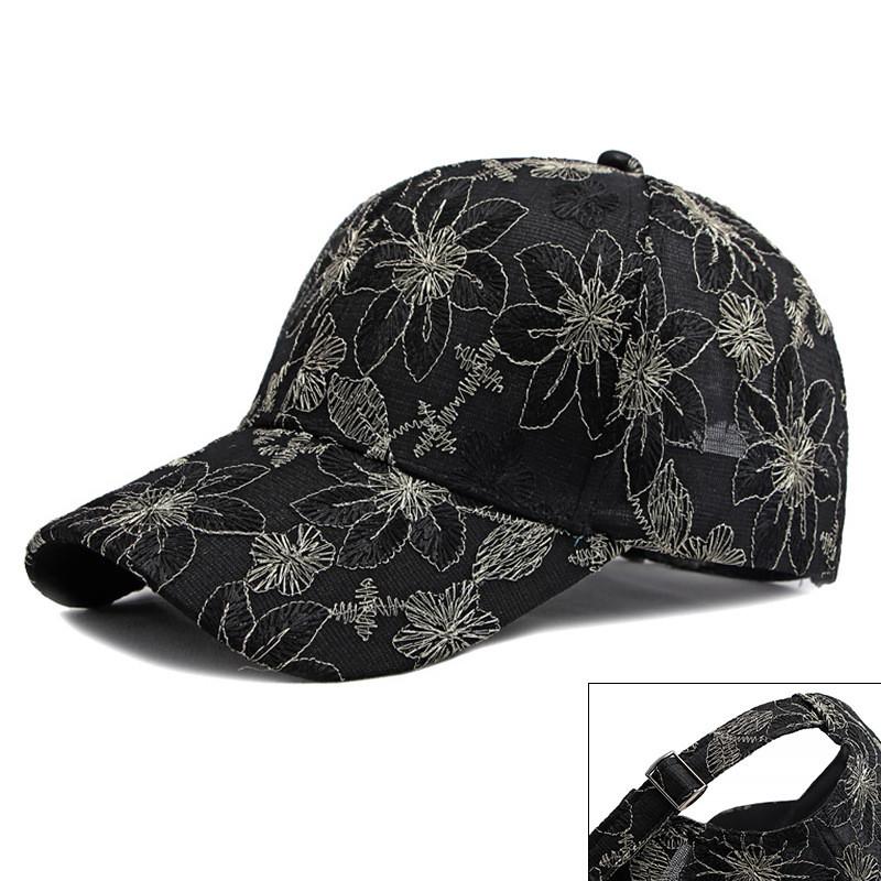 Ethnic Style Denim Baseball Cap With Sun Protection For Outdoor Activities