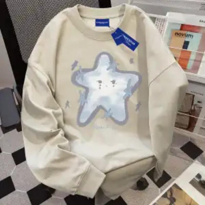 American Street Long-sleeved T-shirt for Women Spring Autumn Commuting Trendy Design Tops for Couples Ins
