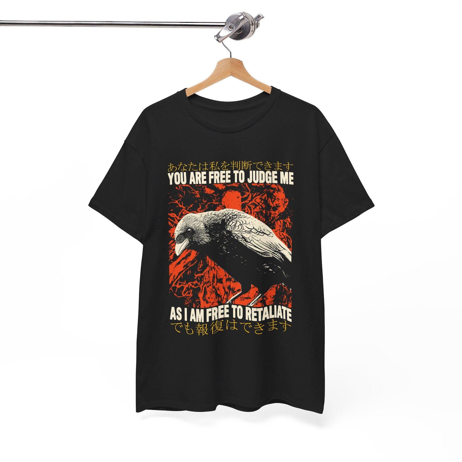 You Are Free to Judge Me Crow Vintage Japanese T-Shirt S