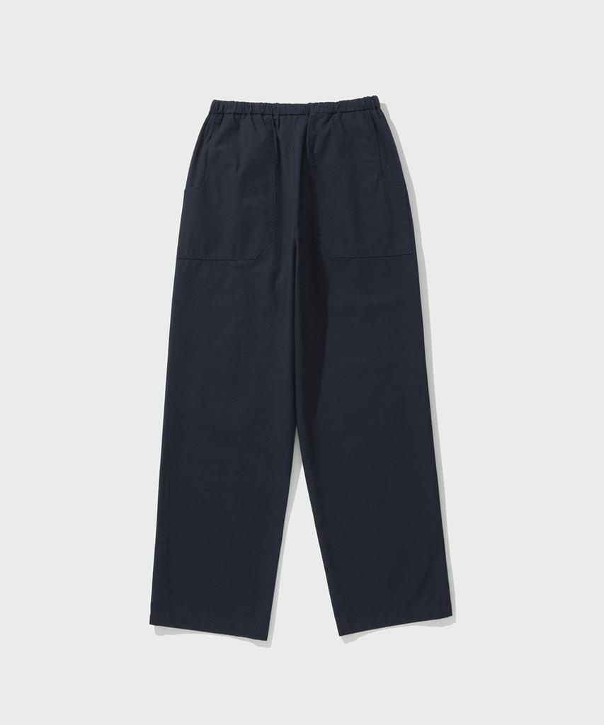 SHIRTER Cotton Silk Nep Banding Pants (Navy)