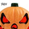 Reusable Halloween Decor Evil Pumpkin Lantern, Large LED Light Up Jack O Lantern Indoor for Party Scene, Spooky Outdoor Decoration, Trick or