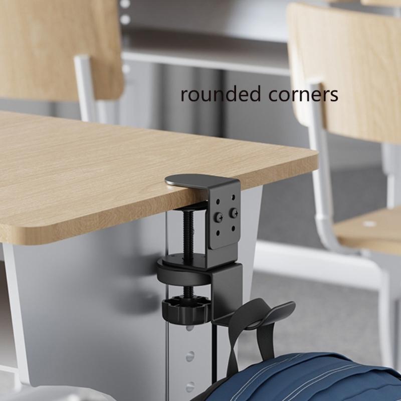 MultiPurpose 360degree Rotatable Headphone Stand Hanger With Strong Carbon Steel Clamp Fit Up To 6.8cm Table Thickness