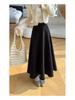 2026 Herbst/Winter High-Waist Kaffee Midi-Rock - Vielseitiger A-Linien-Schnitt mit einem figurschmeichelnden breiten Saumdesign