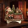 Reading Figure Ornaments 2D Flat Wooden Christmas Tabletop Sign Gnome Nutcracker Snowman Santa Claus Unique Gifts for Readers Gingerbread Man